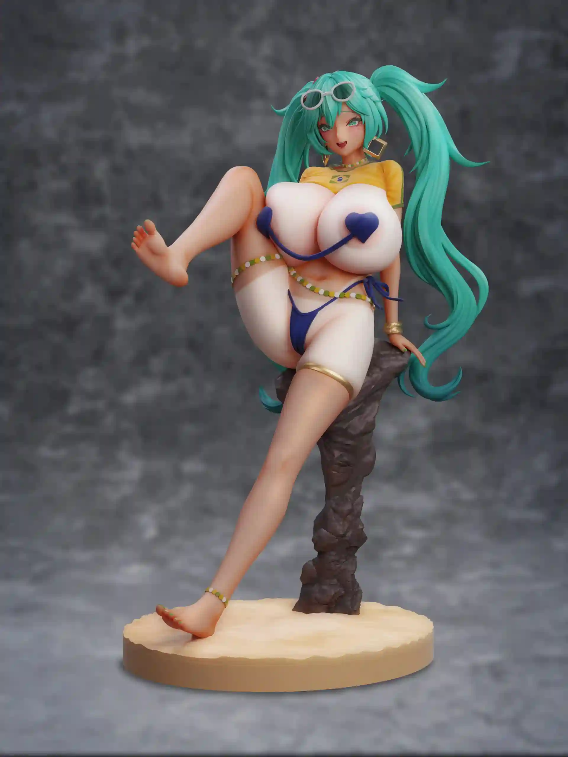 Miku Brasileira tem Figure Hentai com Bandeirinha do Brasil