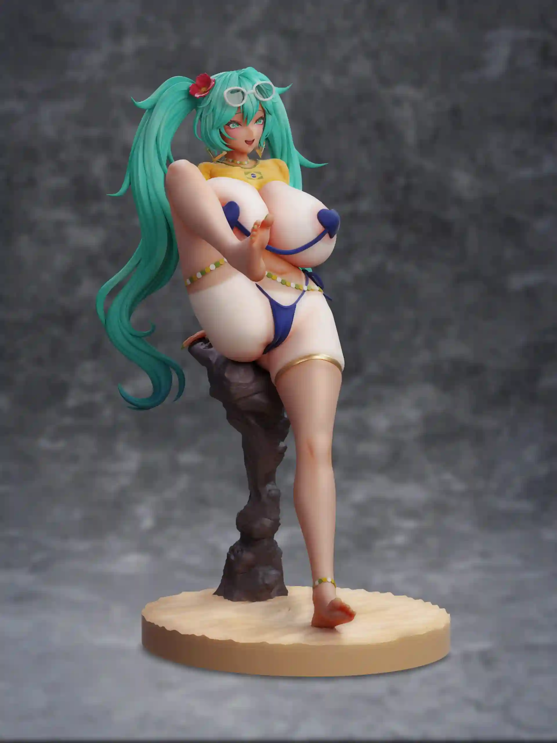 Miku Brasileira tem Figure Hentai com Bandeirinha do Brasil